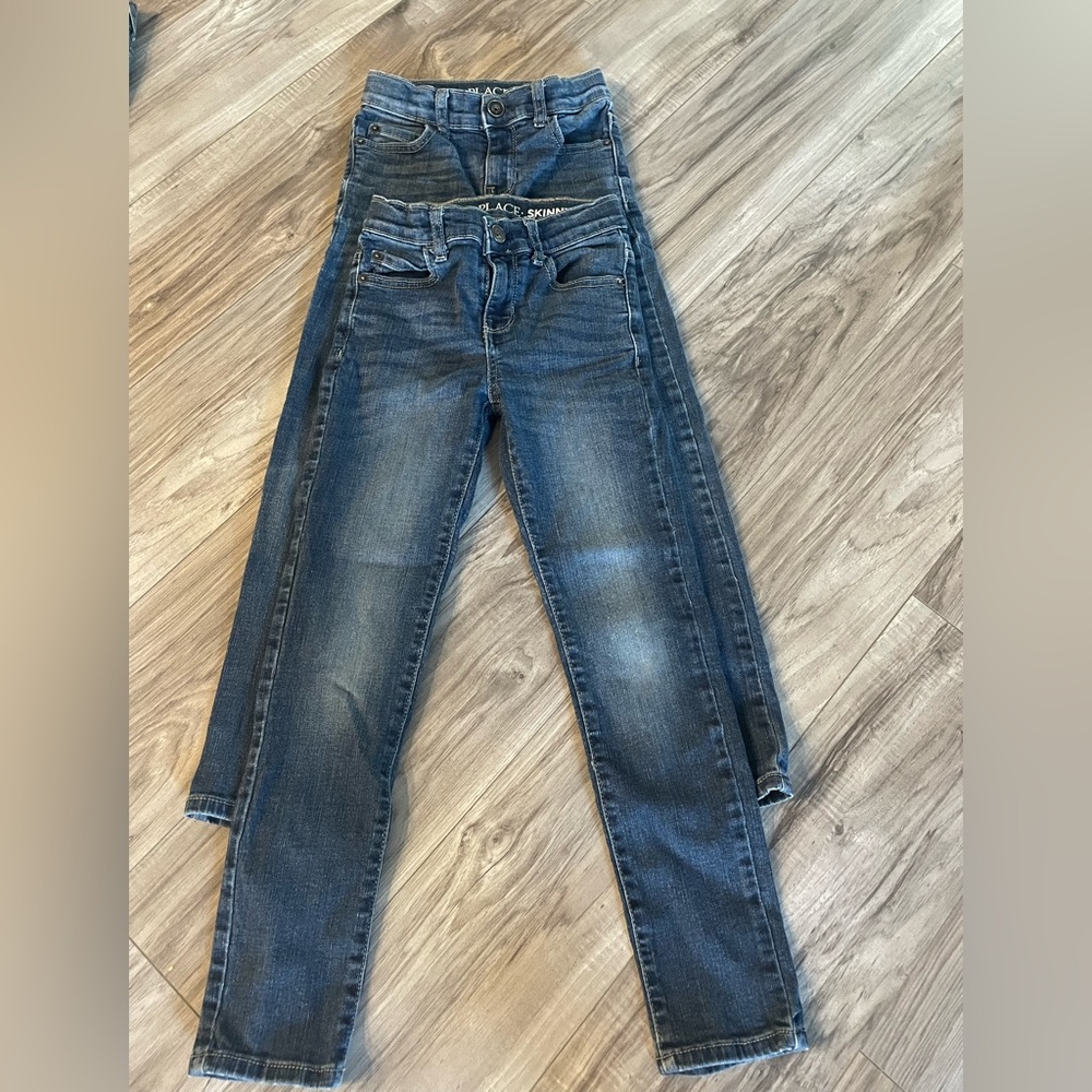 Skinny Stretch Jeans with adjustable waist; Size 7 Slim